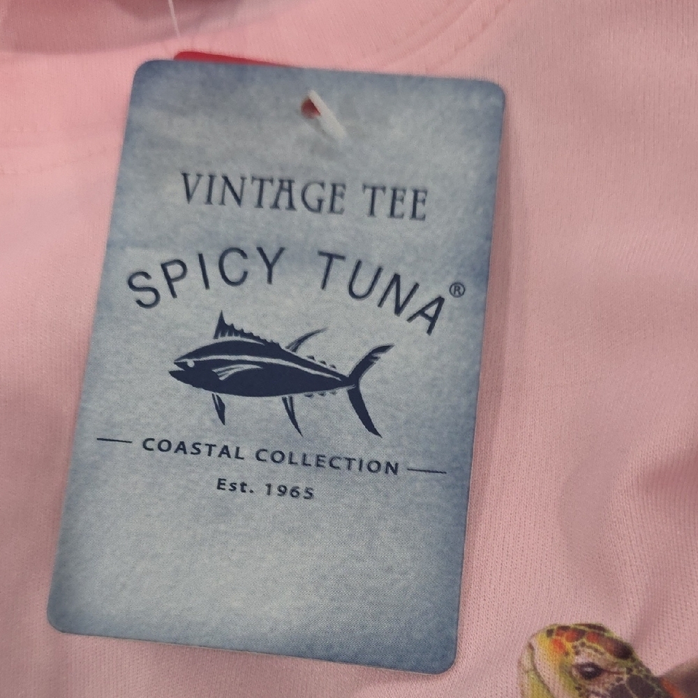 Pink Long Sleeve Tee with‎ Sea Turtle Graphic - Picture 3 of 5